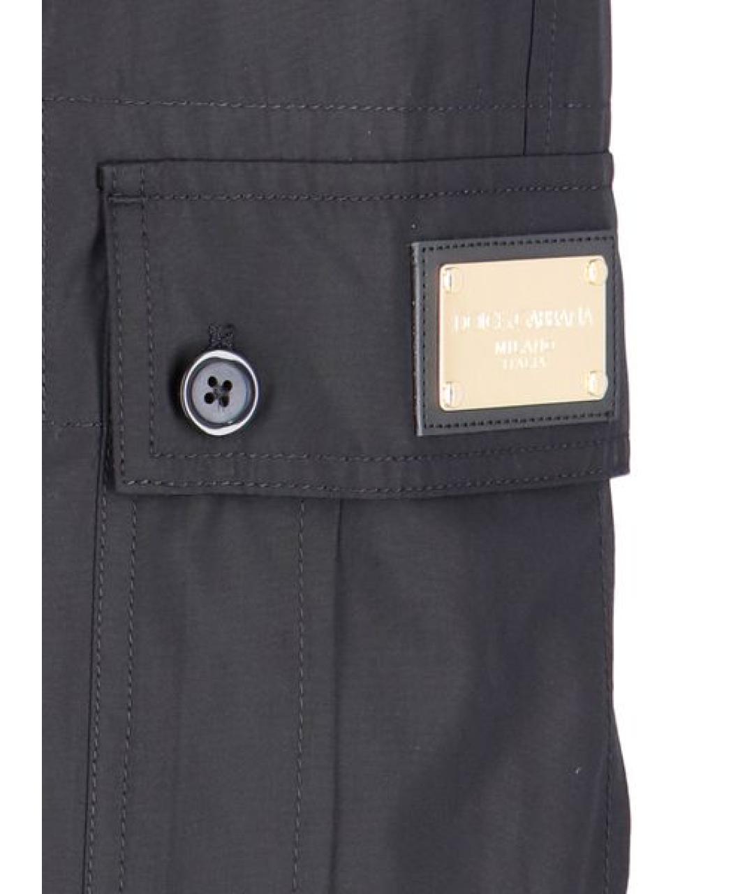 DOLCE&GABBANA Черные хлопковые повседневные брюки, фото 4