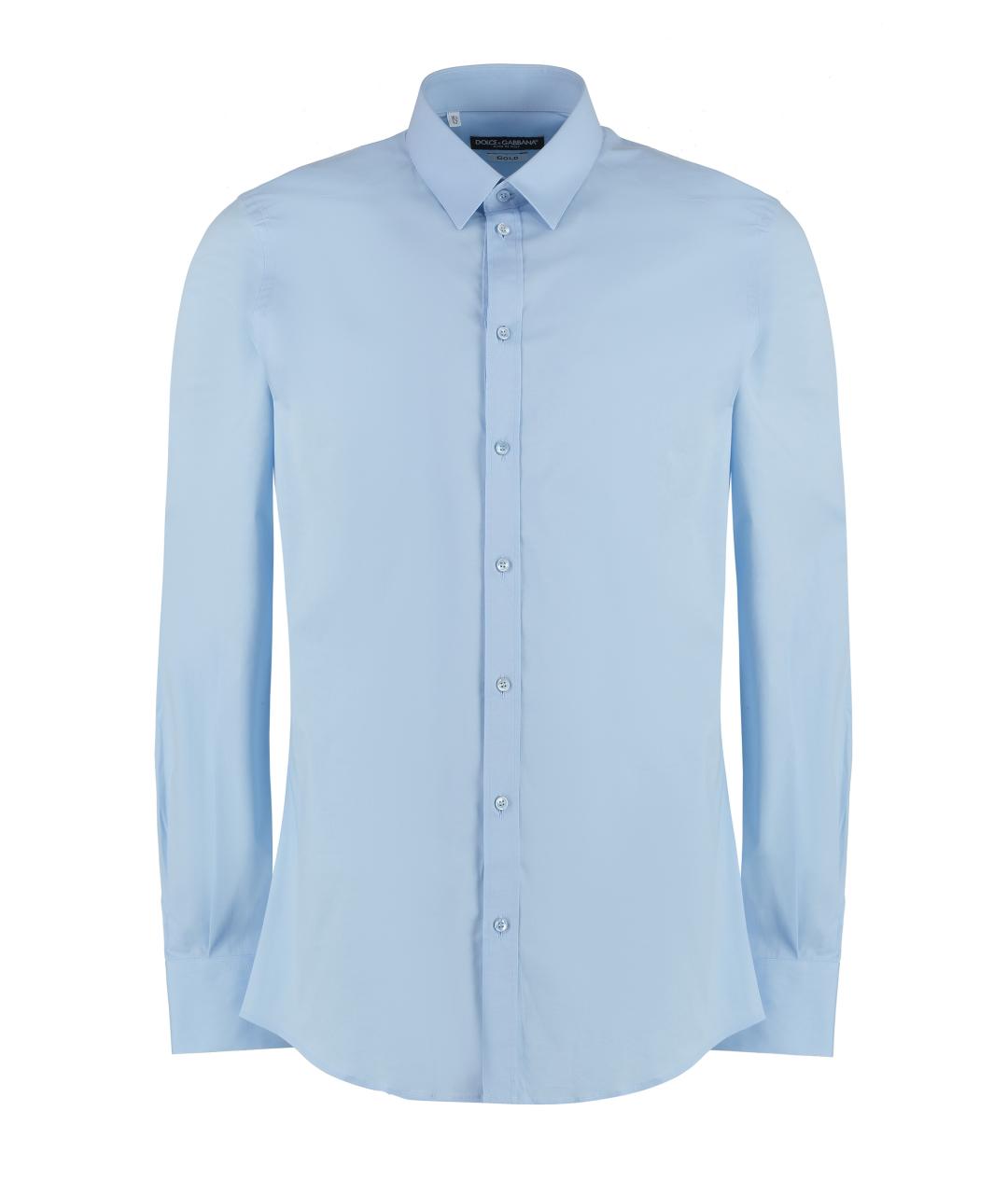DOLCE&GABBANA Голубая хлопковая кэжуал рубашка, фото 1