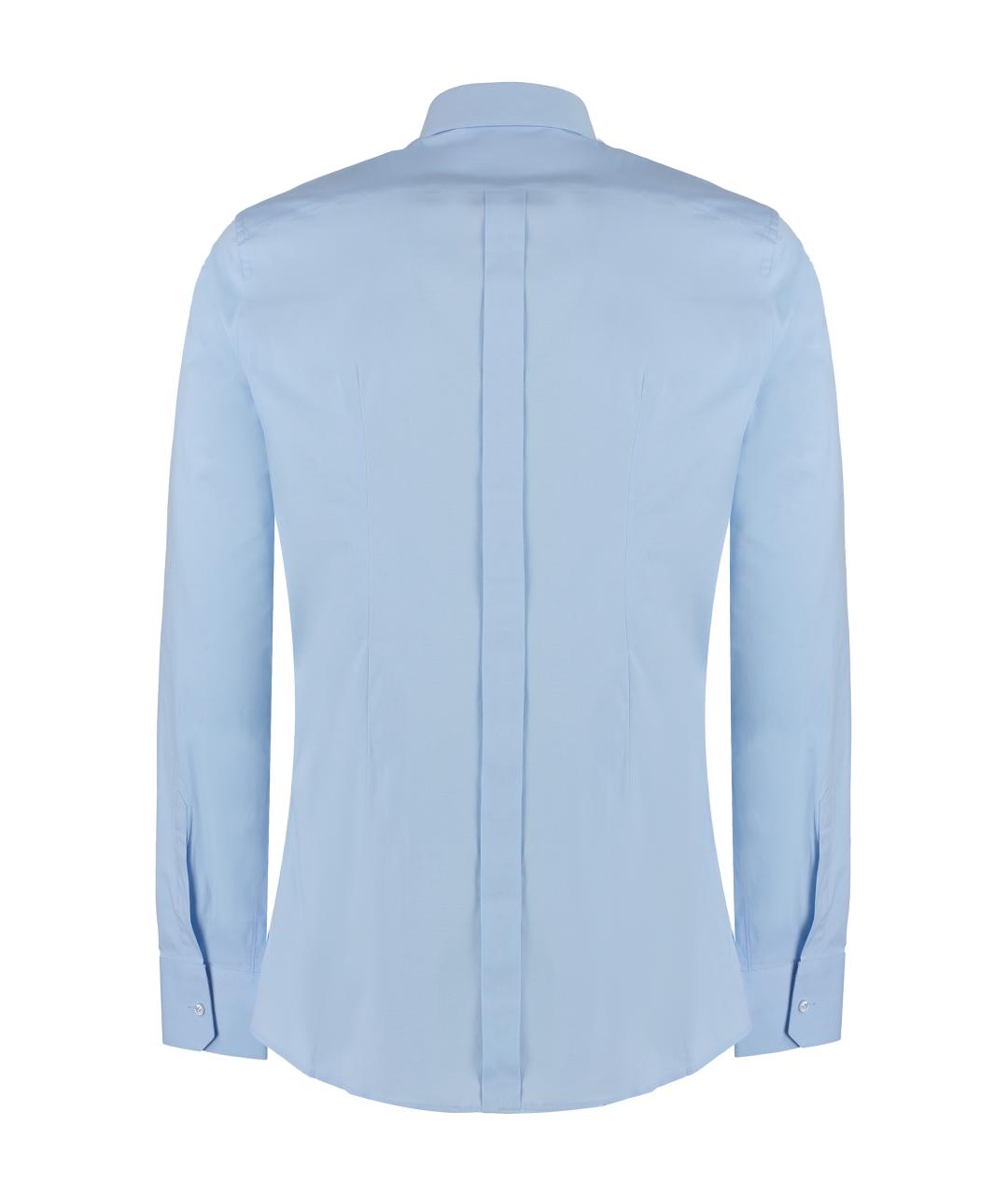 DOLCE&GABBANA Голубая хлопковая кэжуал рубашка, фото 2