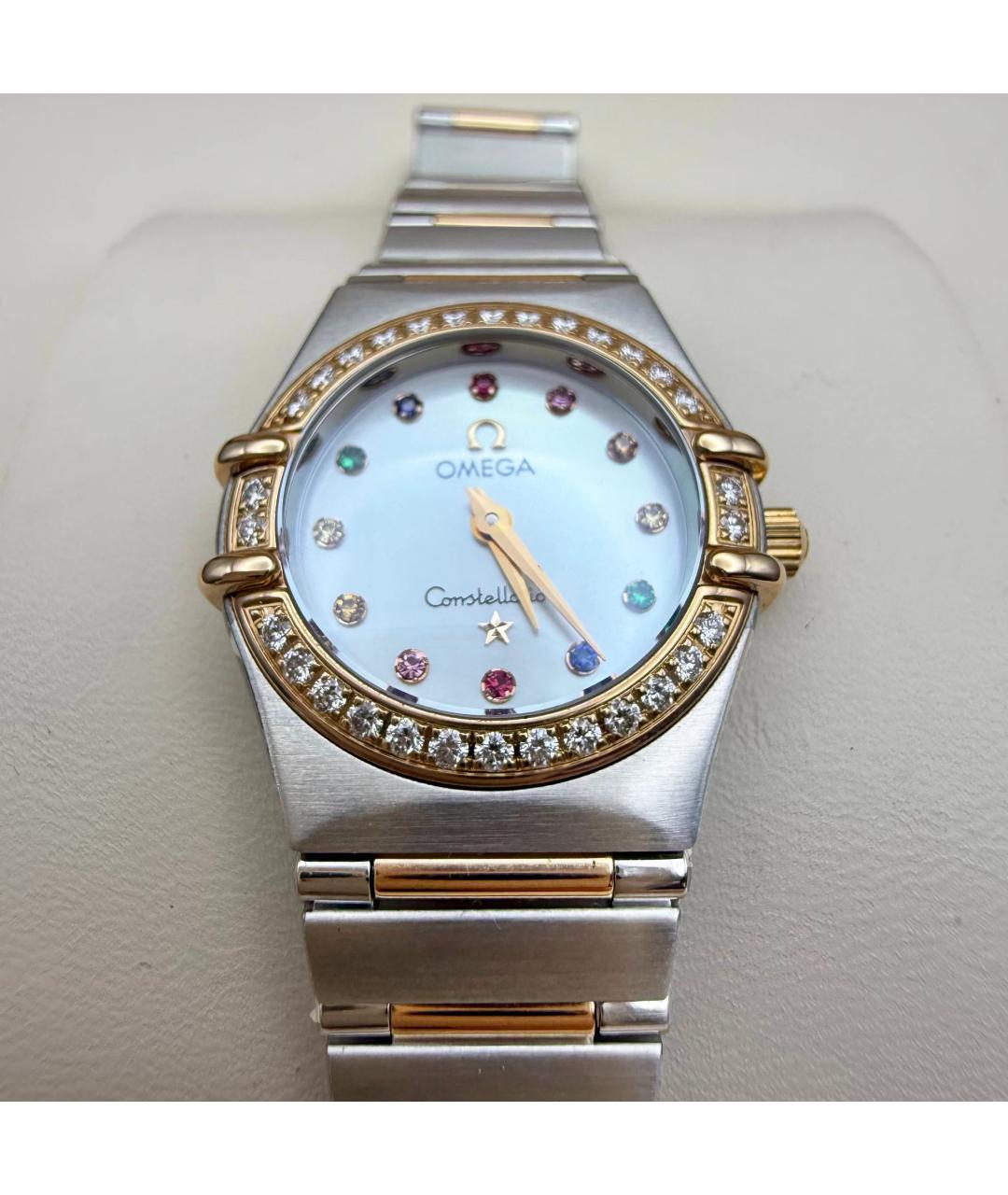 OMEGA Золотые металлические часы, фото 3