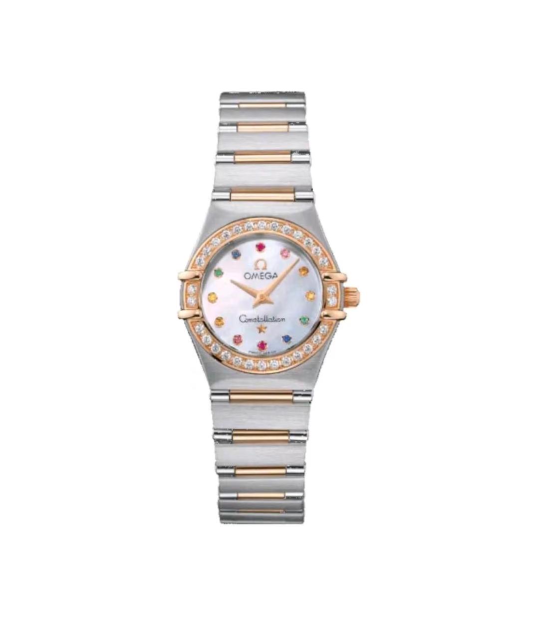 OMEGA Золотые металлические часы, фото 6