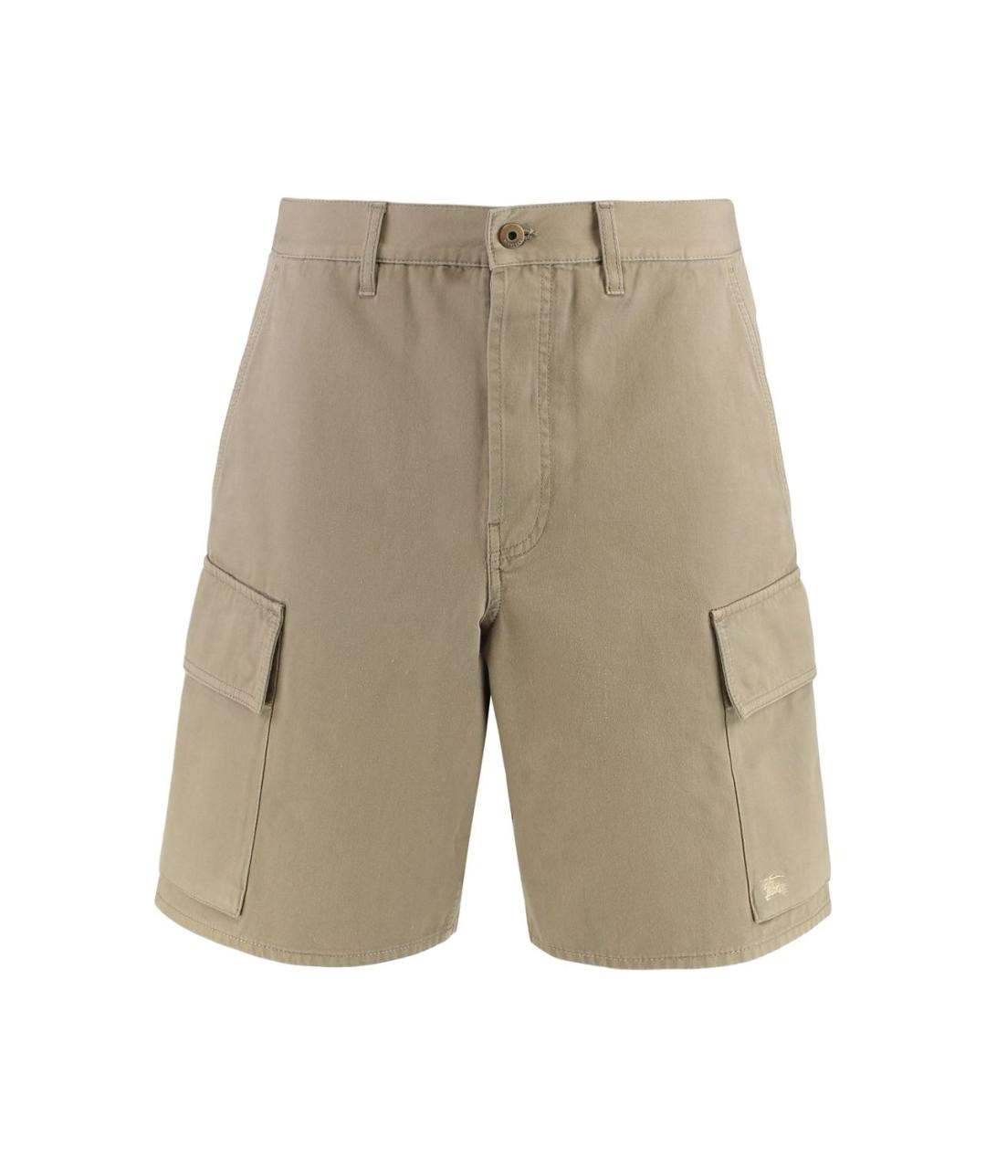 BURBERRY Бежевые хлопковые шорты, фото 1