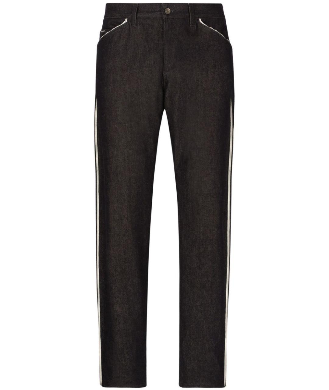 DOLCE&GABBANA Синие хлопковые повседневные брюки, фото 1