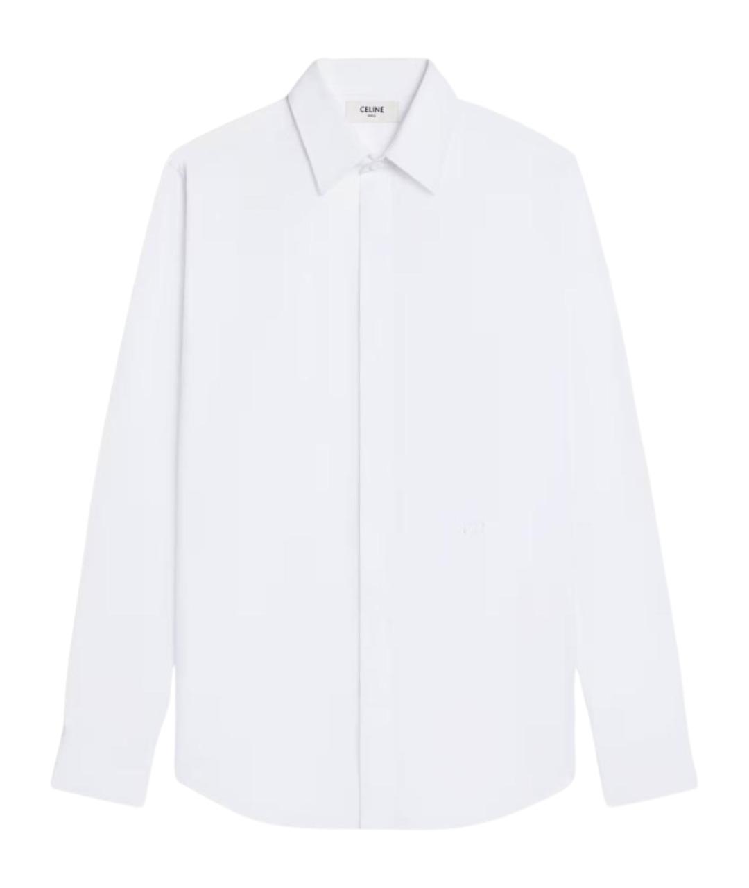 CELINE Белая хлопковая кэжуал рубашка, фото 1
