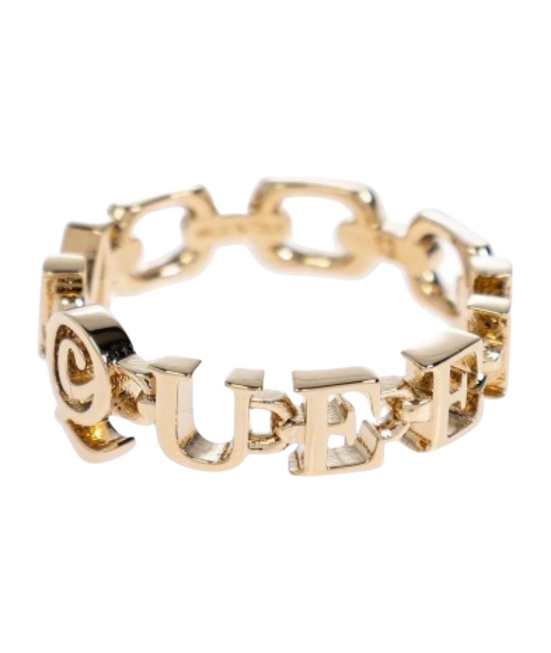 ALEXANDER MCQUEEN Золотое латунное кольцо, фото 1