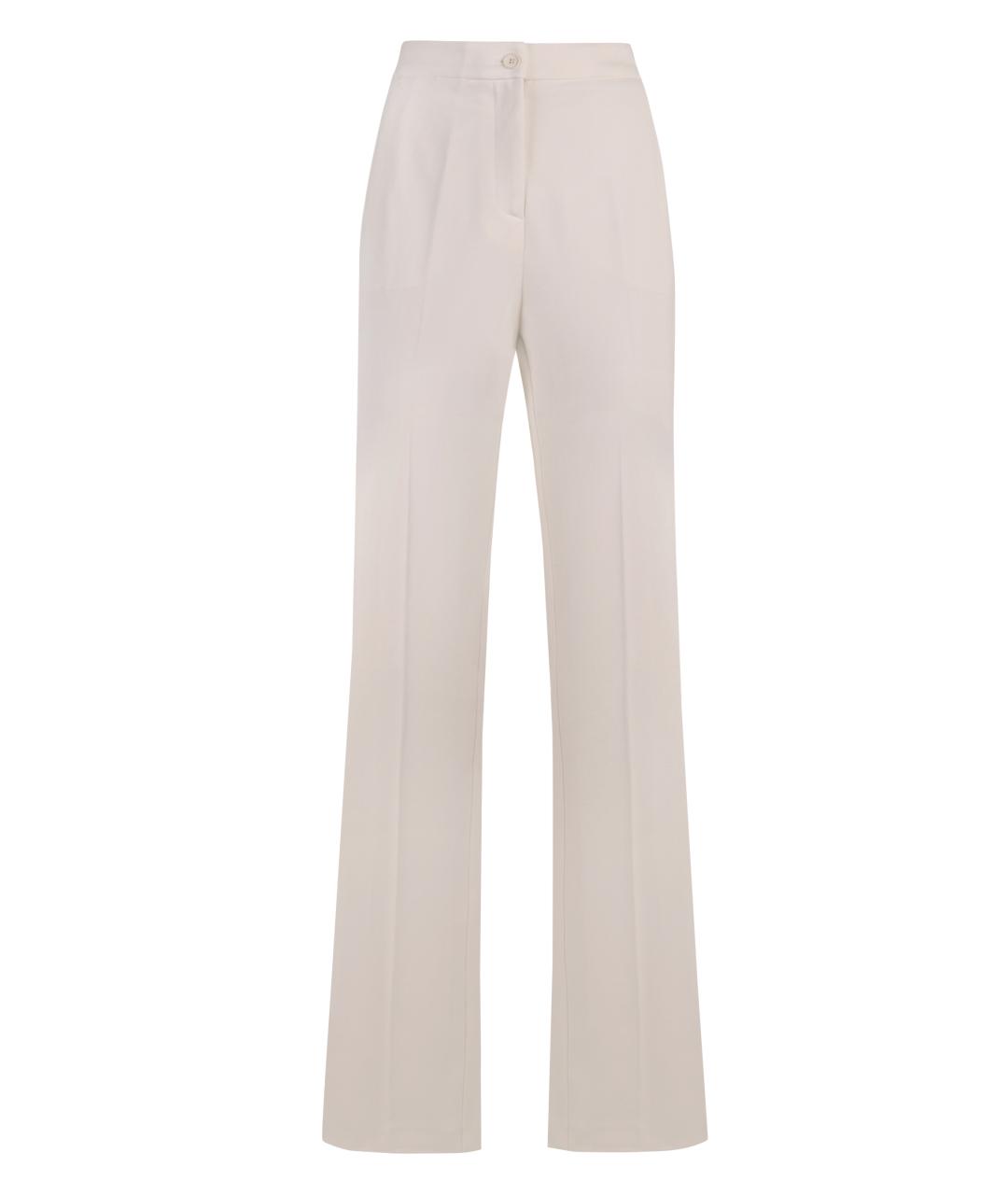 PINKO Белые полиэстеровые прямые брюки, фото 1