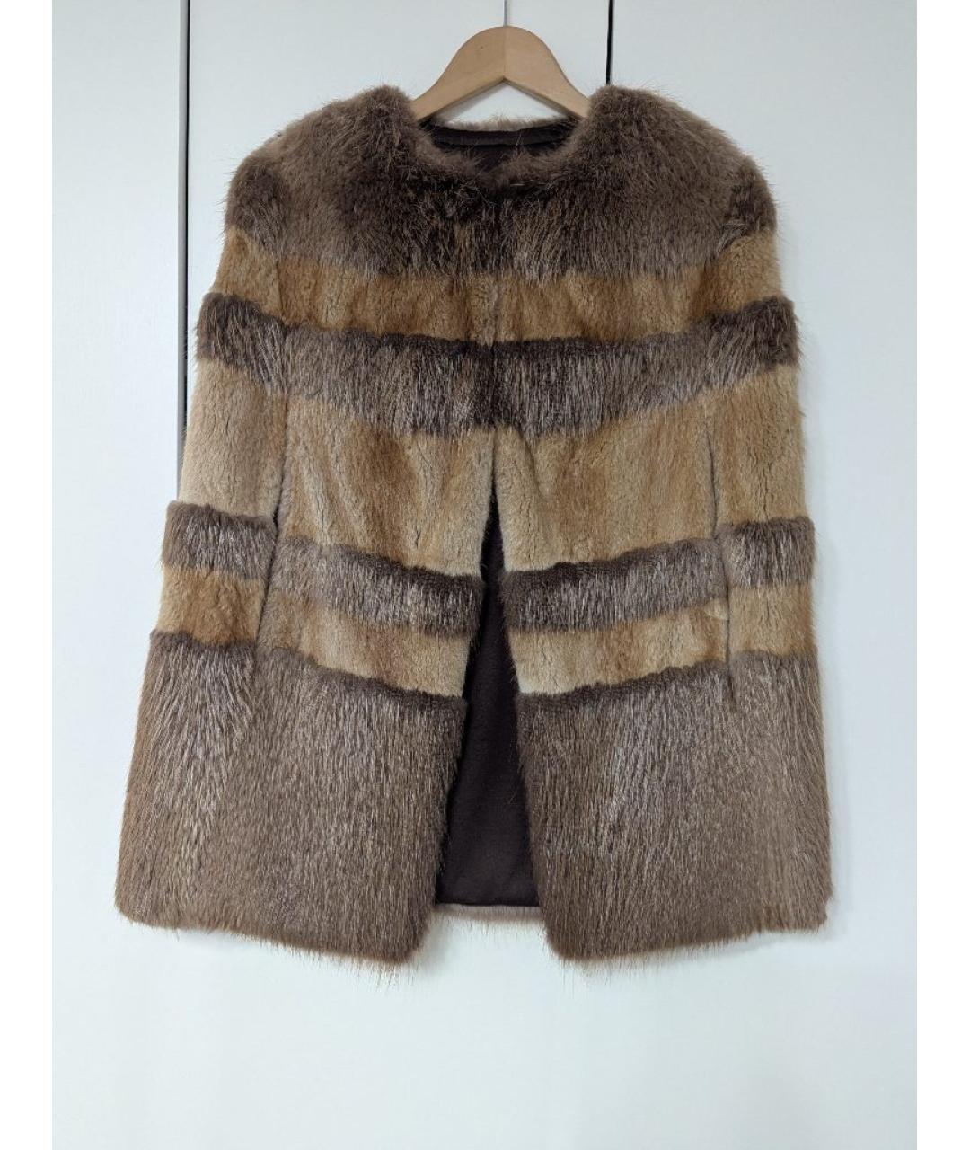 LANVIN Коричневая меховая шуба, фото 7