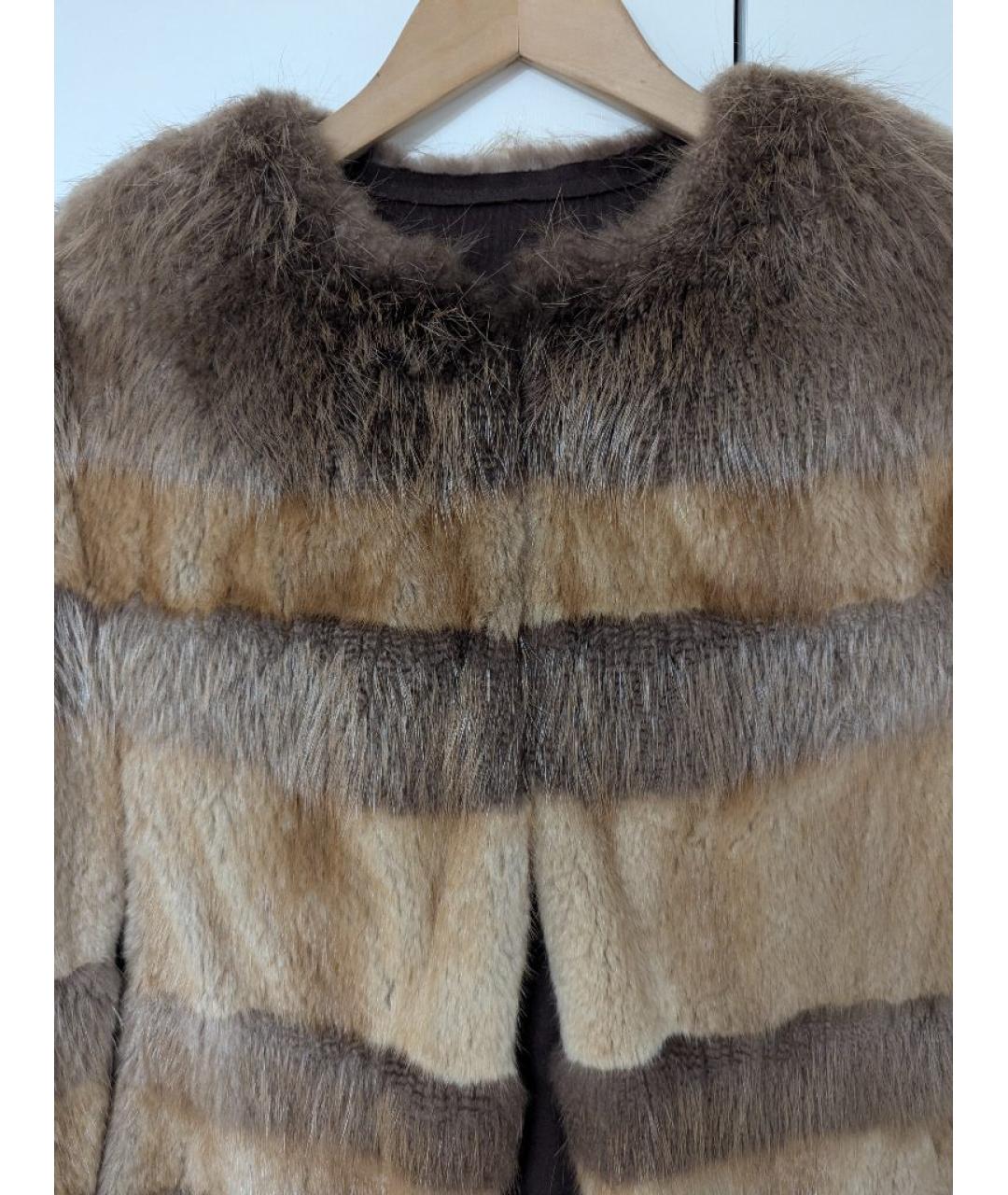 LANVIN Коричневая меховая шуба, фото 4