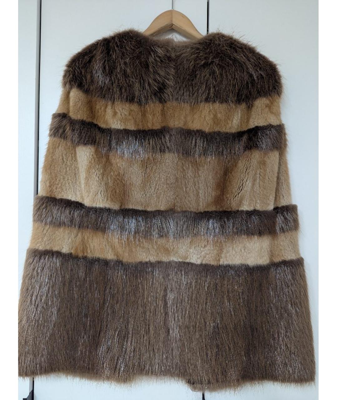 LANVIN Коричневая меховая шуба, фото 2