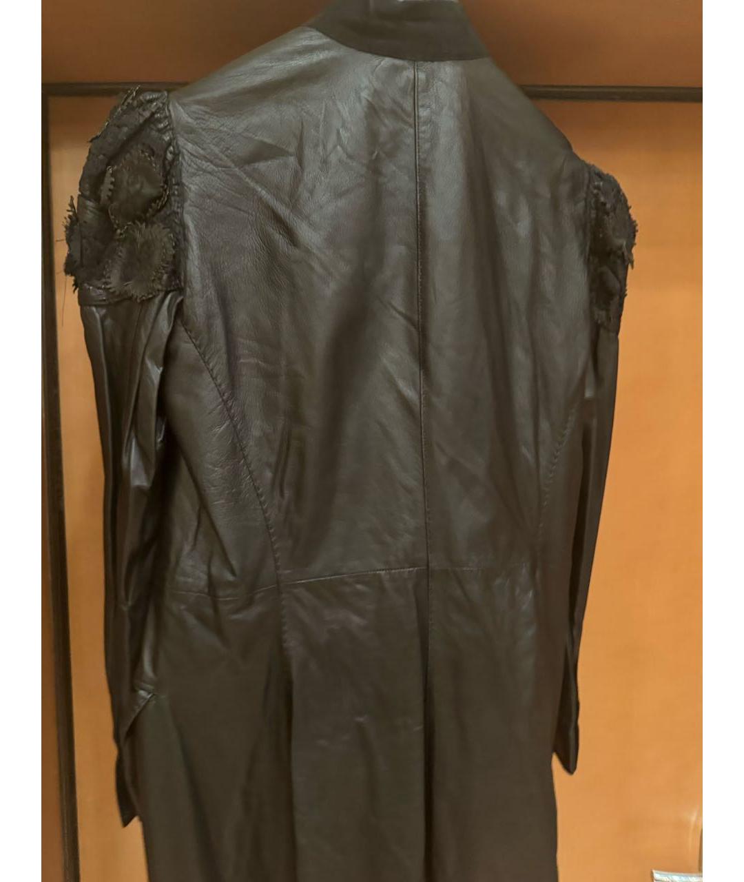 ERMANNO SCERVINO Черная кожаная куртка, фото 2