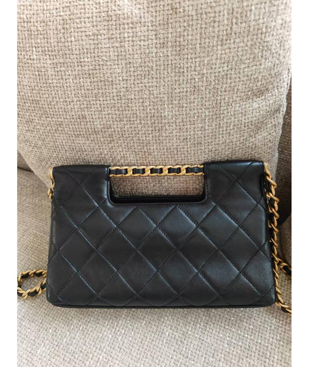 CHANEL Черная кожаная сумка через плечо, фото 3