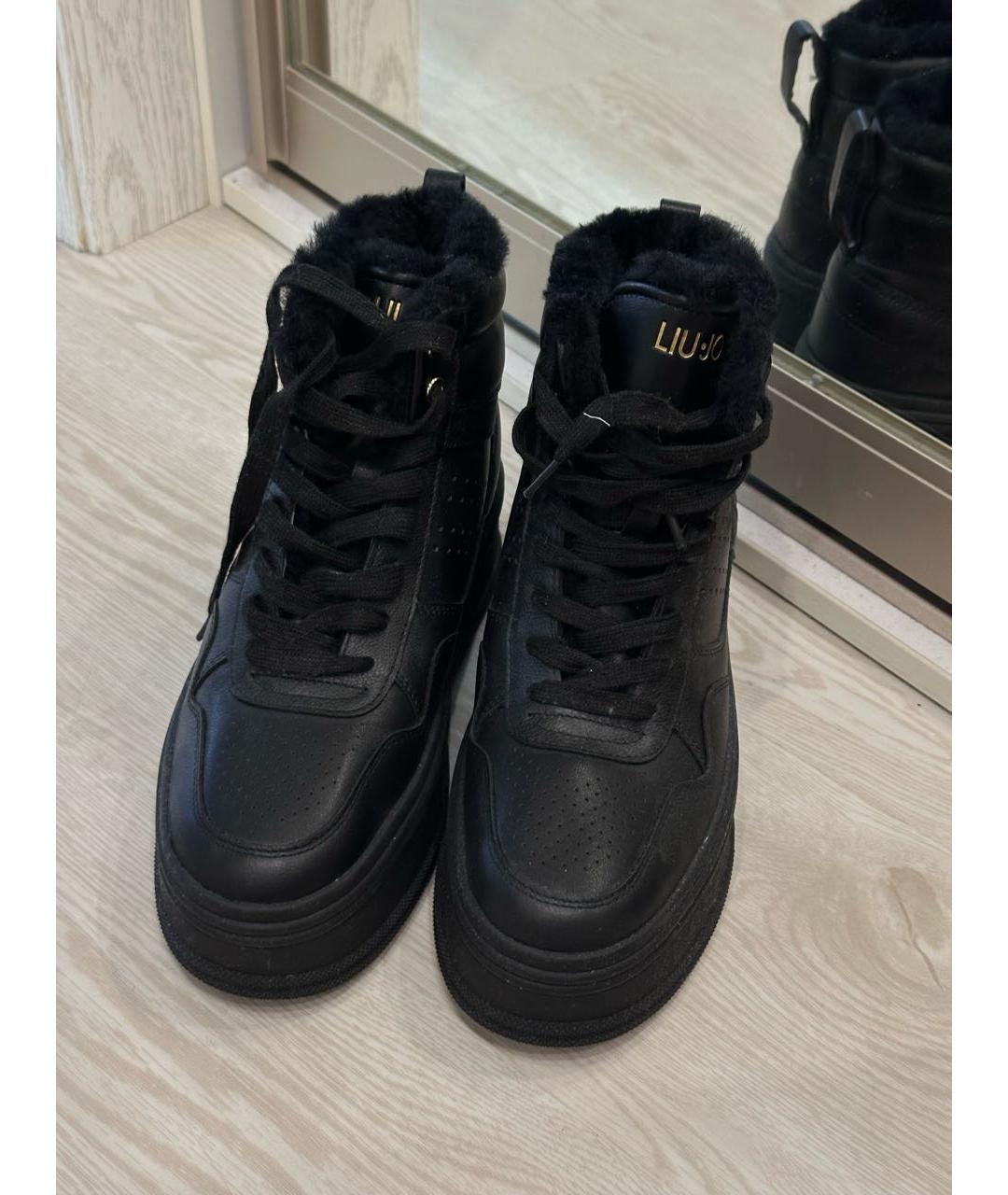 LIU JO Черные кожаные ботинки, фото 2