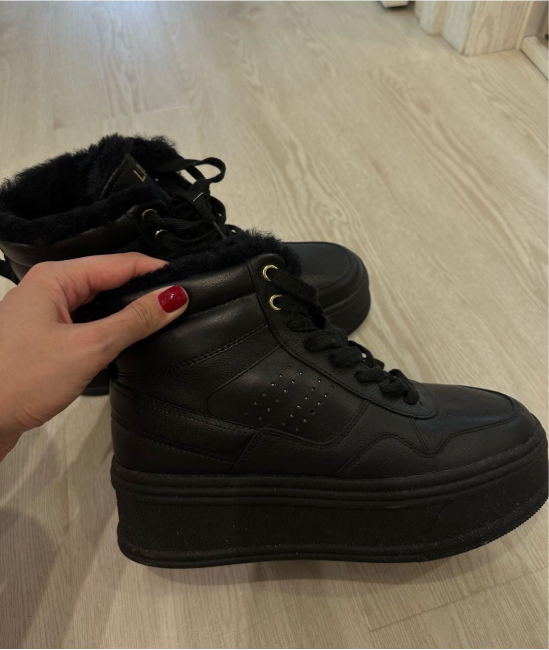 LIU JO Черные кожаные ботинки, фото 7