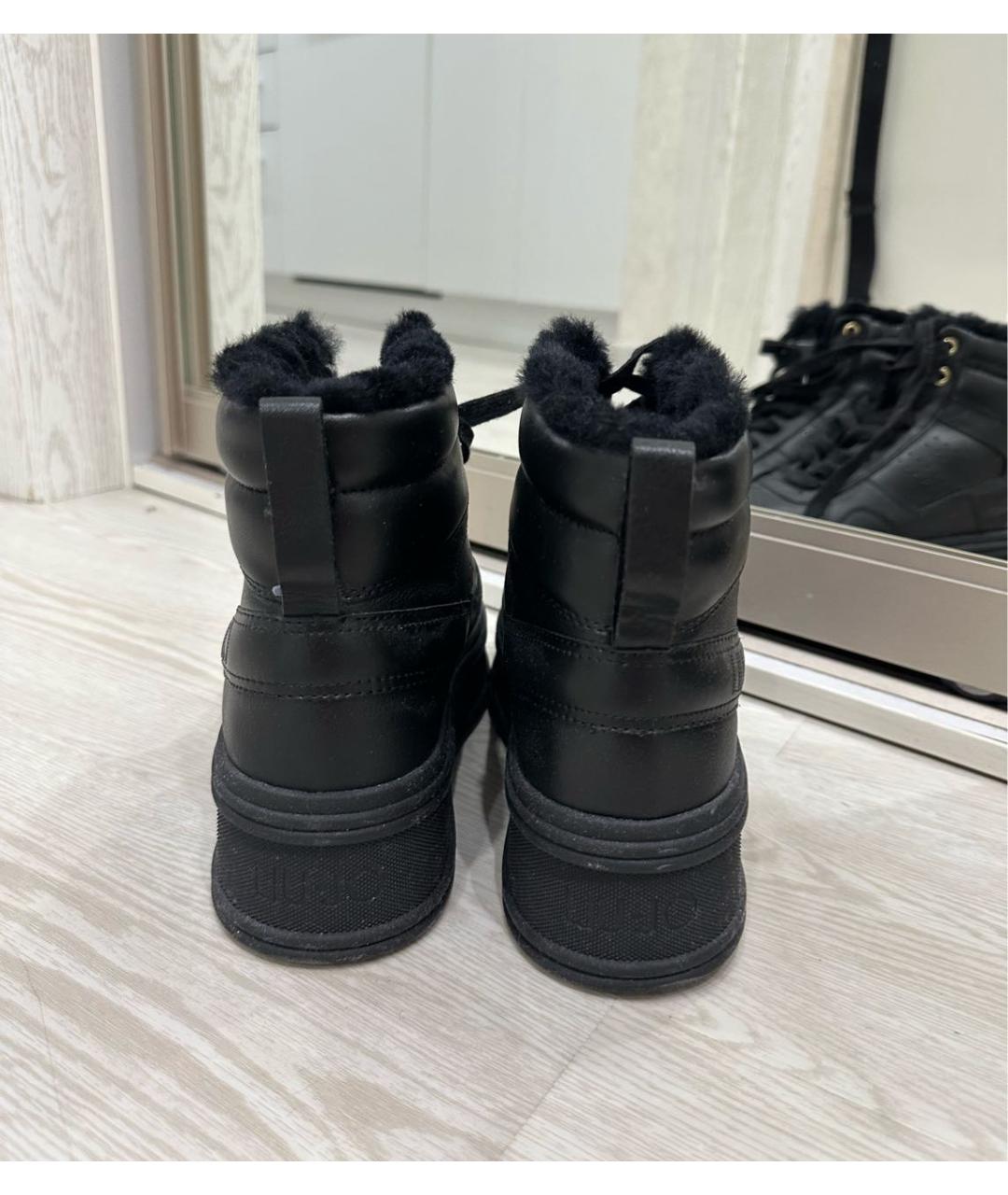 LIU JO Черные кожаные ботинки, фото 4