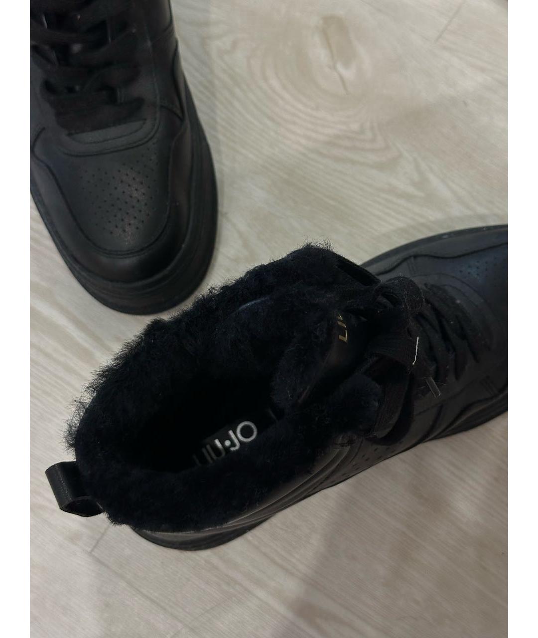 LIU JO Черные кожаные ботинки, фото 6