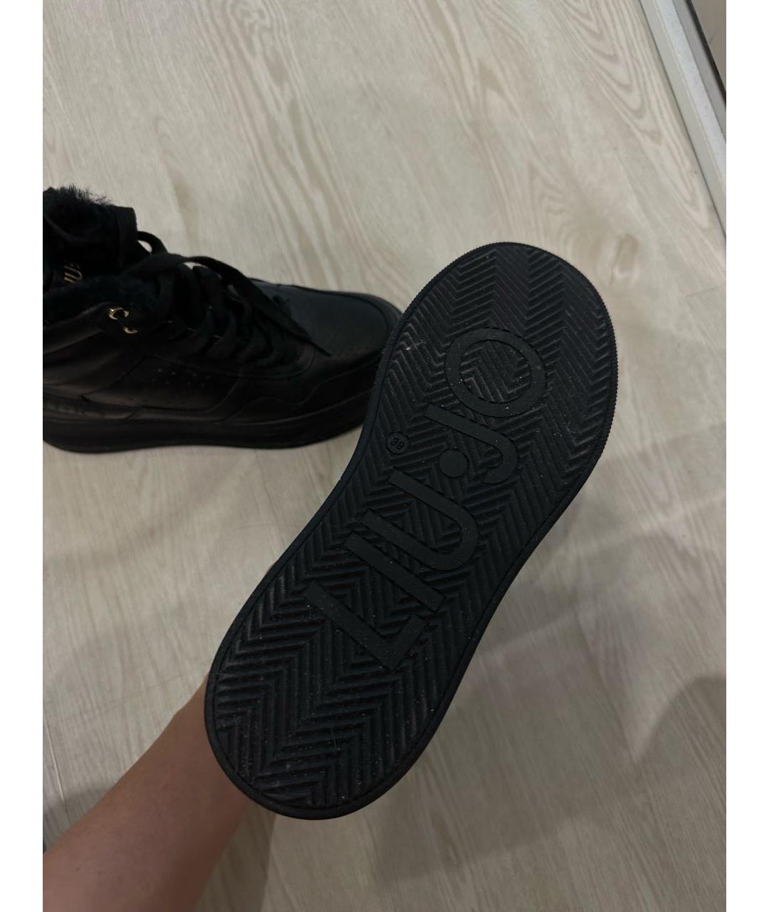 LIU JO Черные кожаные ботинки, фото 8