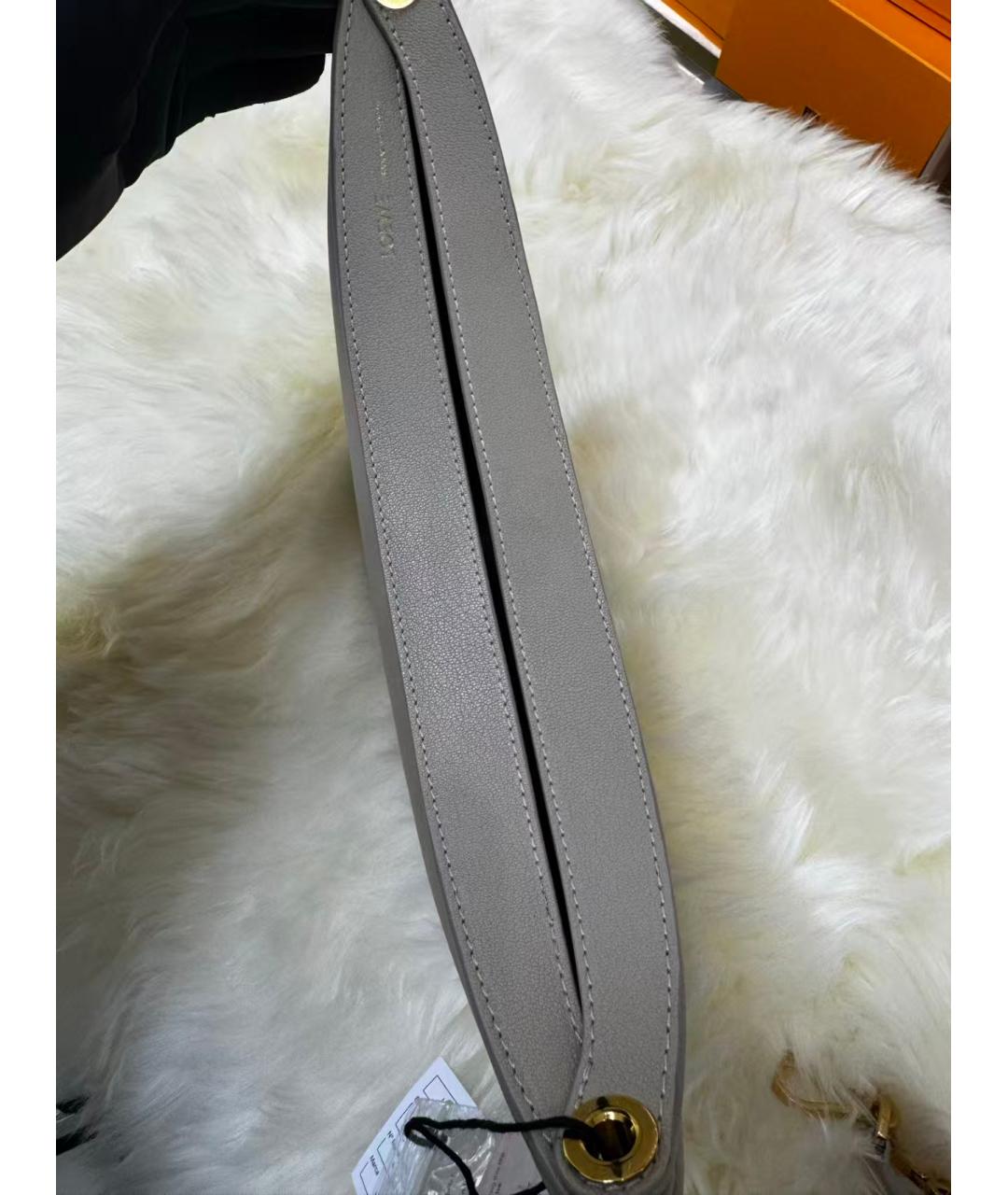 LOEWE Бежевая кожаная сумка через плечо, фото 4