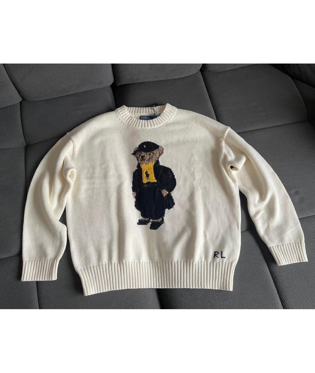 POLO RALPH LAUREN Белый хлопковый джемпер / свитер, фото 8