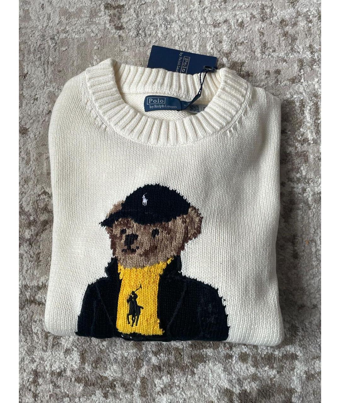 POLO RALPH LAUREN Белый хлопковый джемпер / свитер, фото 5