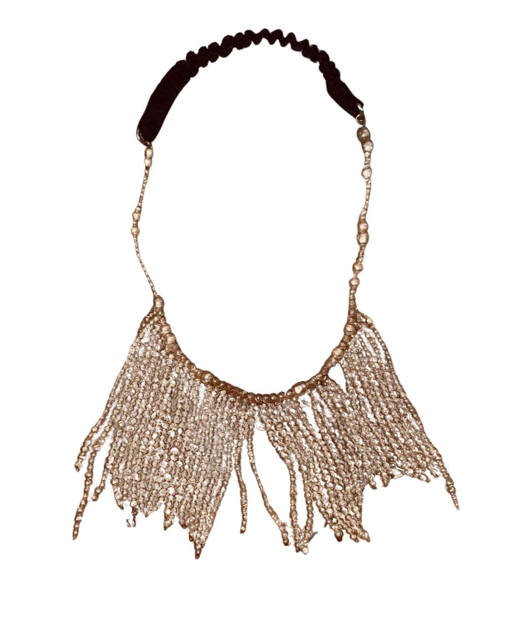 MAISON MICHEL Бежевая повязка на голову, фото 1