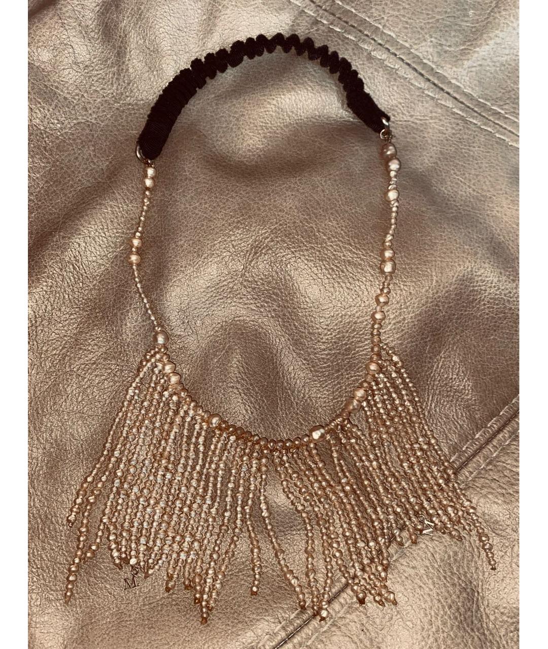 MAISON MICHEL Бежевая повязка на голову, фото 9