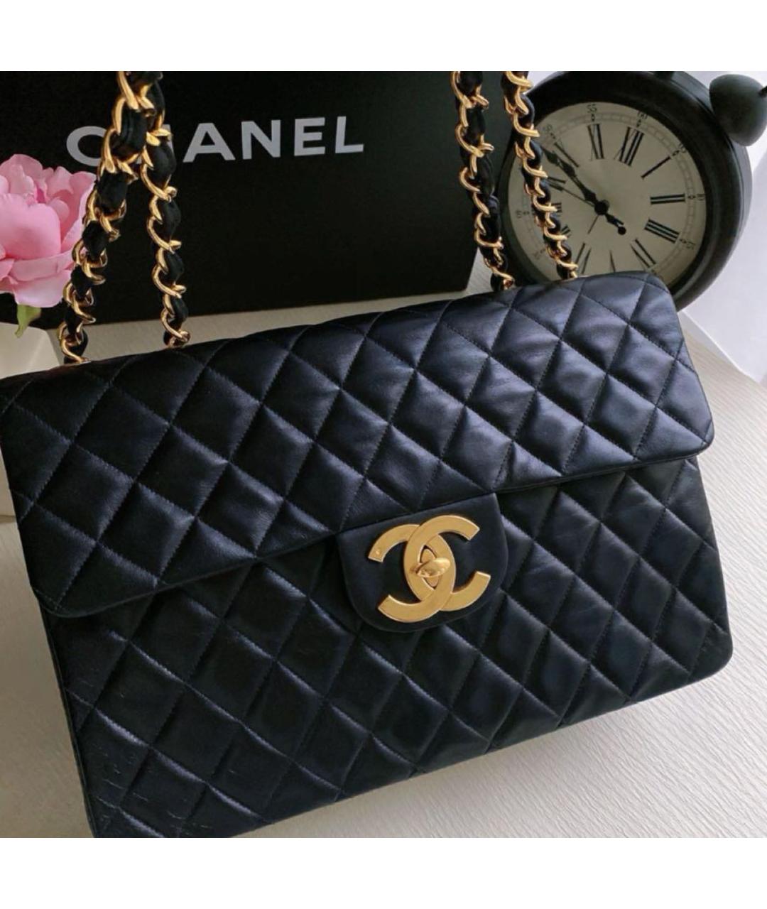 CHANEL Черная кожаная сумка через плечо, фото 5