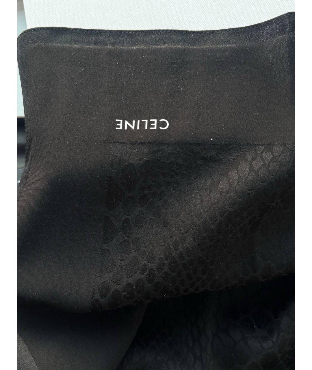 CELINE Черный шелковый платок, фото 3
