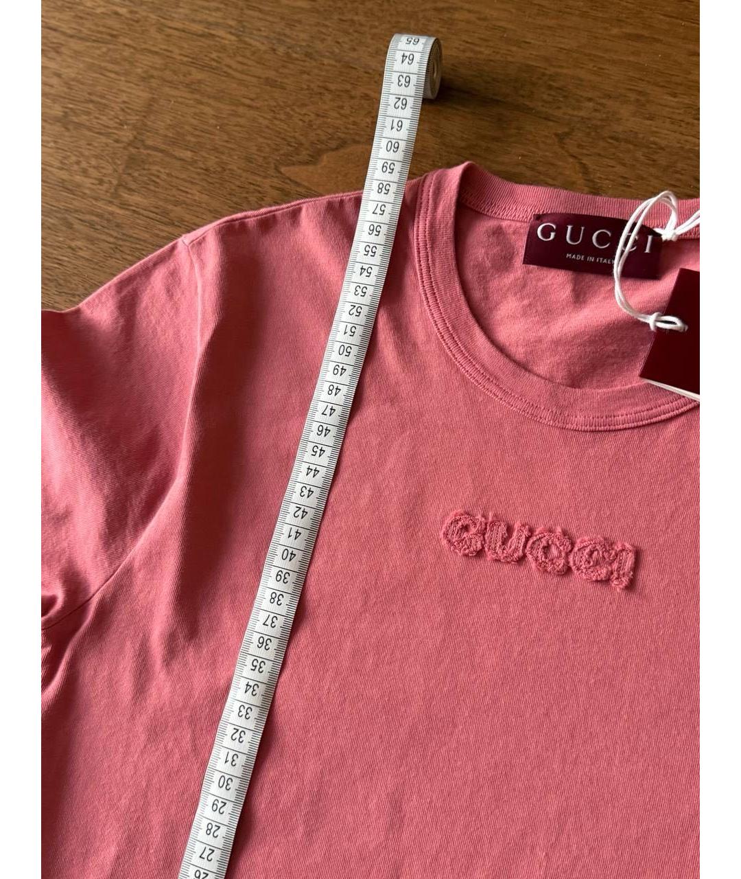 GUCCI Коралловая футболка, фото 5