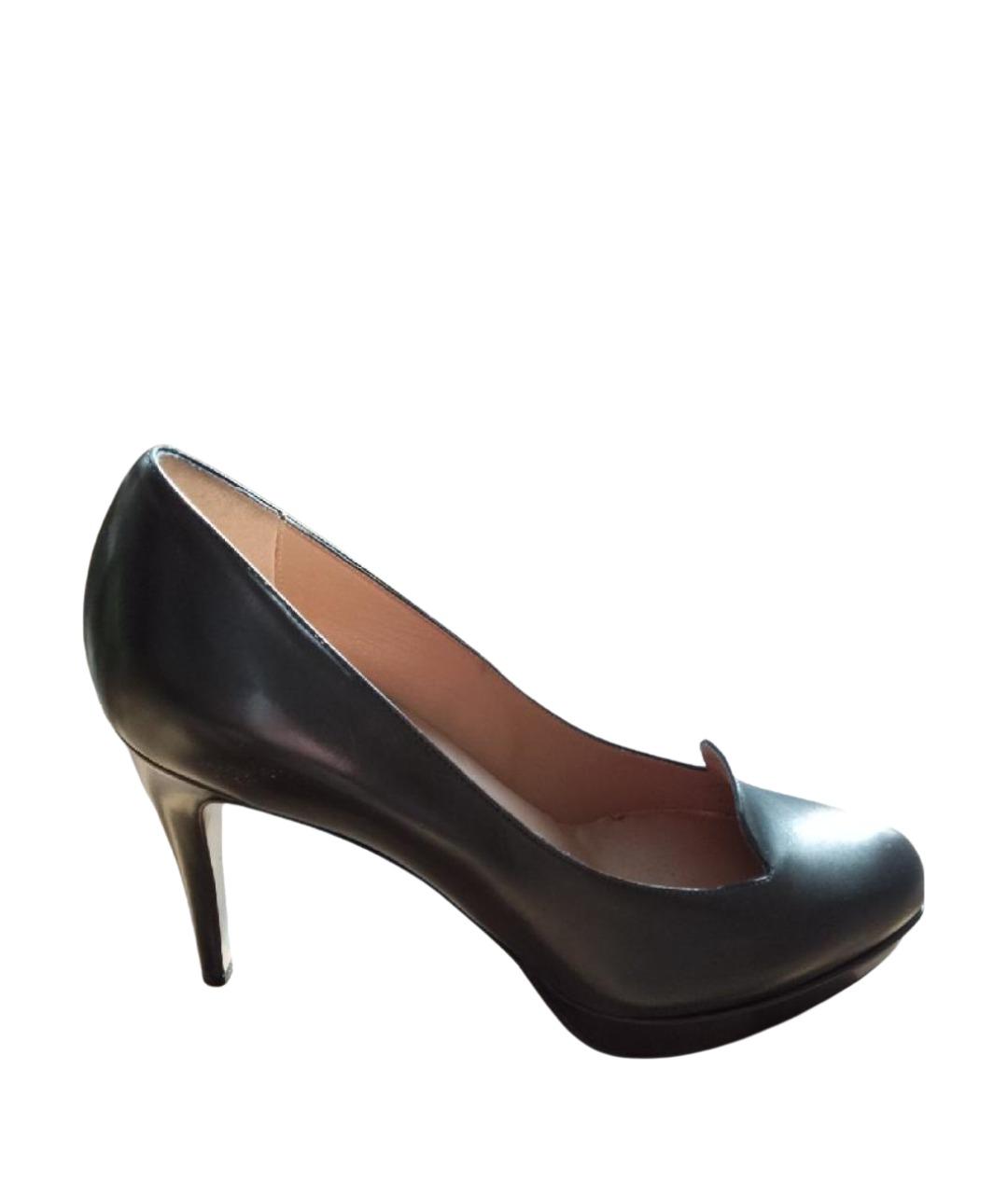 EMPORIO ARMANI Черные кожаные туфли, фото 1