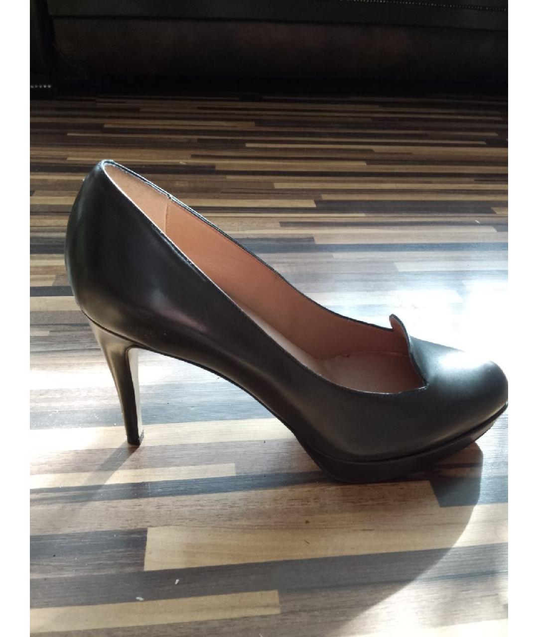 EMPORIO ARMANI Черные кожаные туфли, фото 5