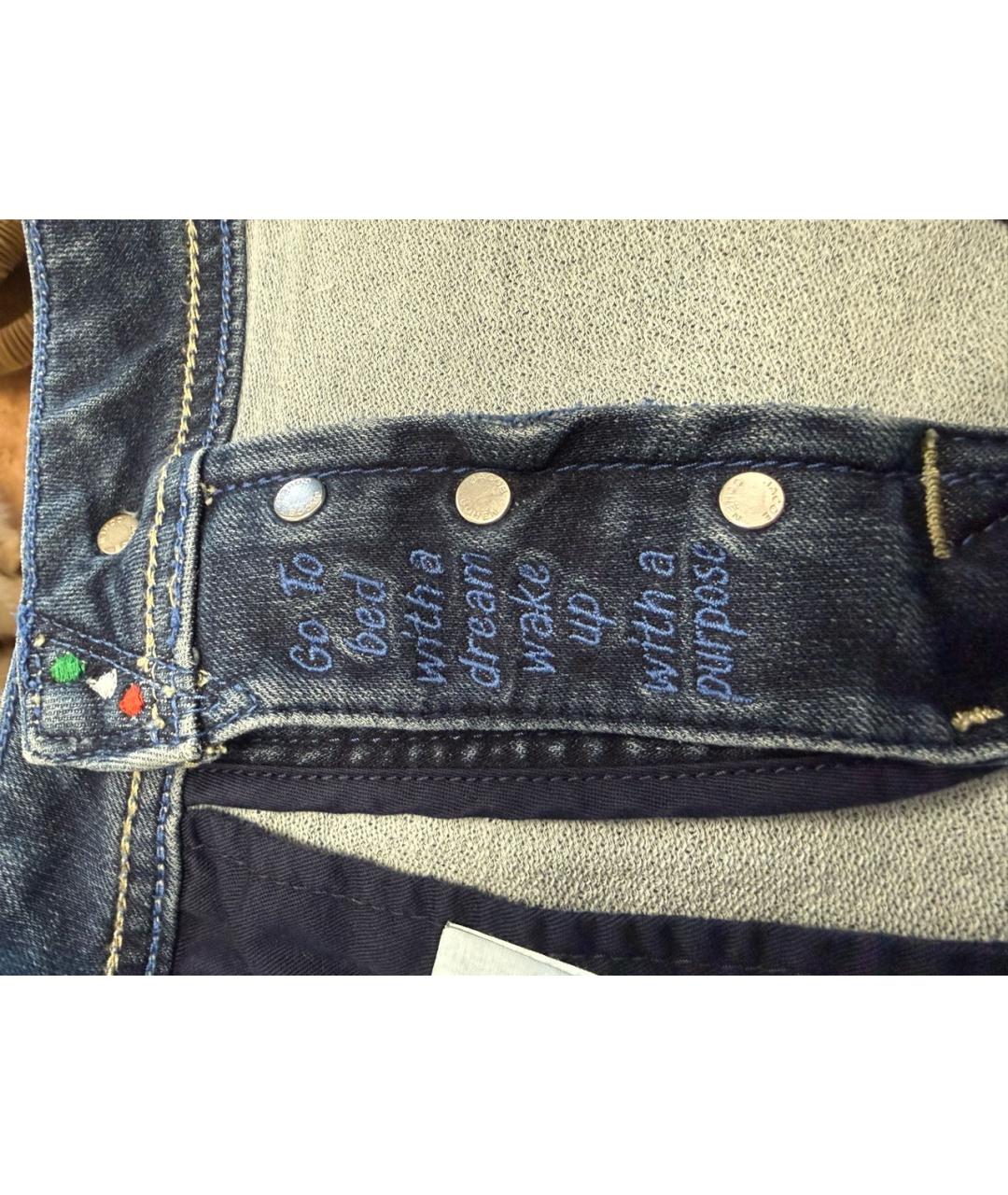 JACOB COHEN Синие хлопковые прямые джинсы, фото 7