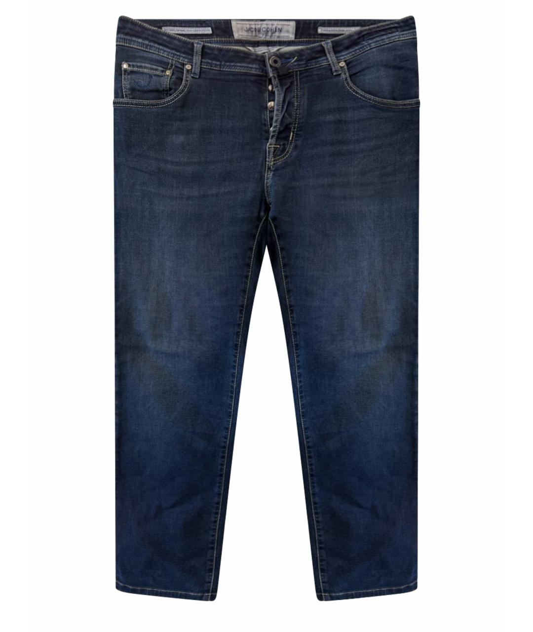JACOB COHEN Синие хлопковые прямые джинсы, фото 1