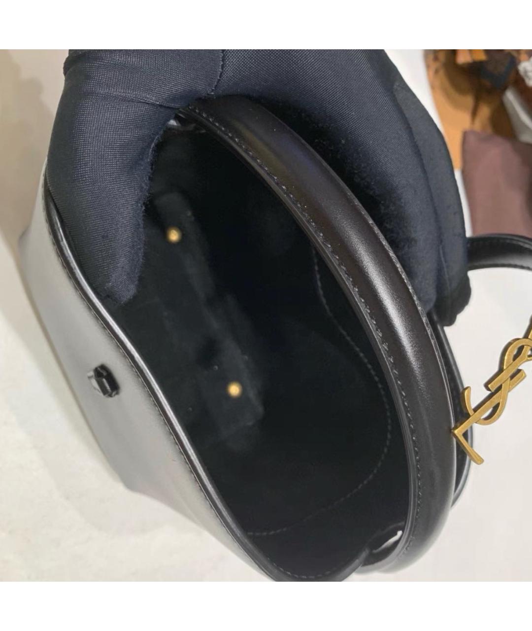 SAINT LAURENT Черная кожаная сумка через плечо, фото 6