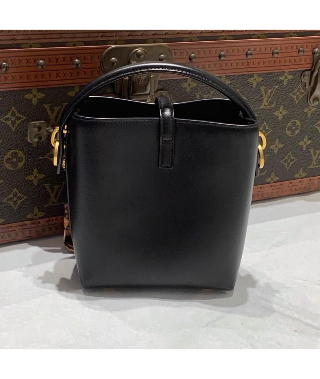 SAINT LAURENT Черная кожаная сумка через плечо, фото 4