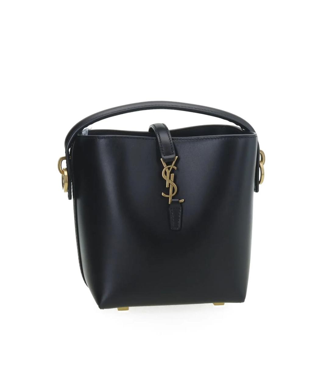 SAINT LAURENT Черная кожаная сумка через плечо, фото 7