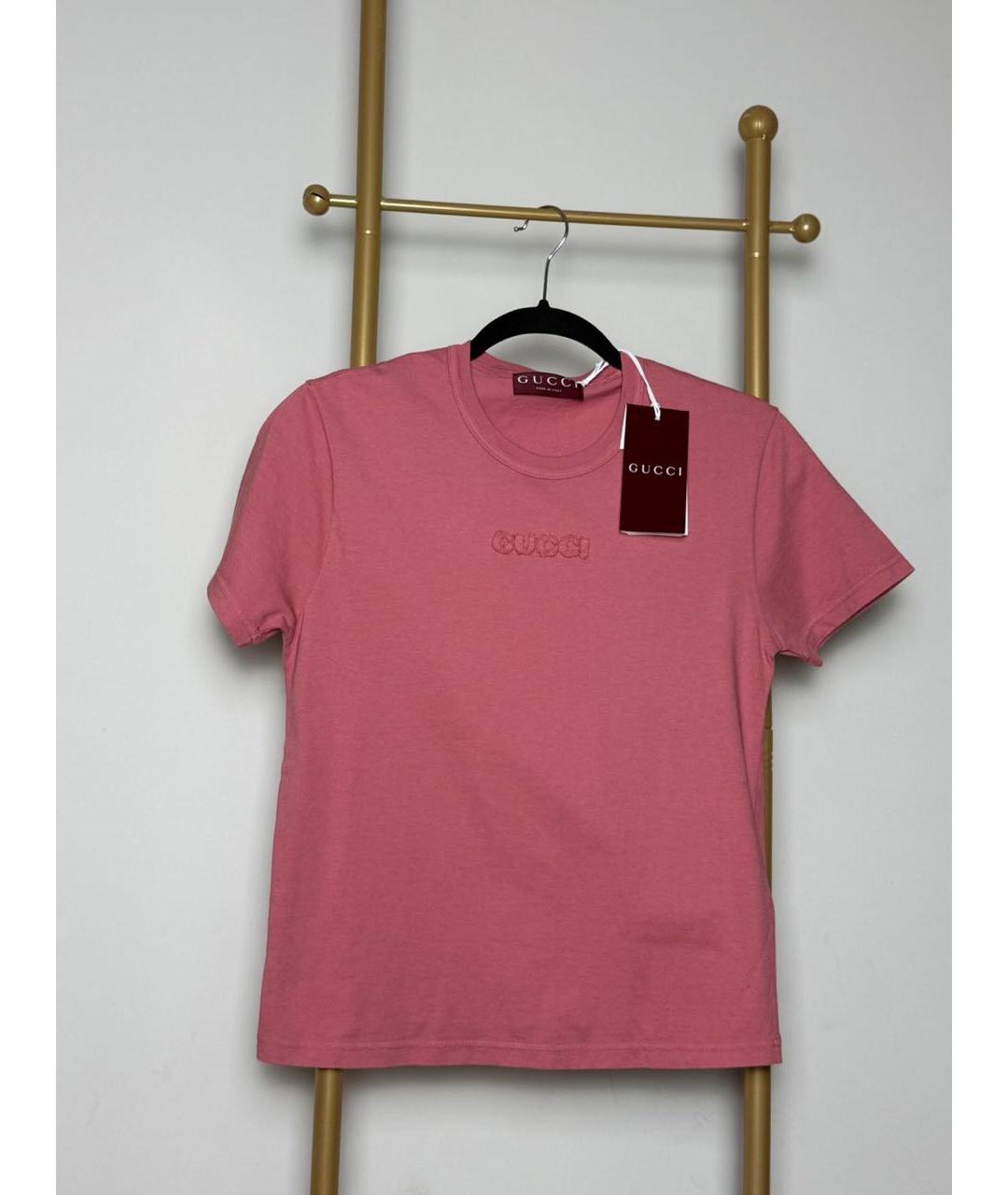GUCCI Коралловая футболка, фото 6