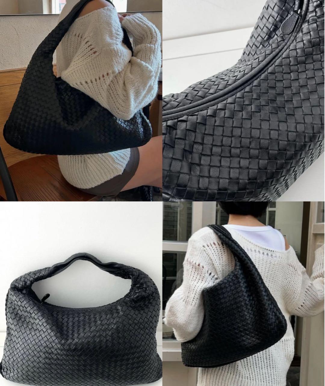 BOTTEGA VENETA Черная кожаная сумка через плечо, фото 2