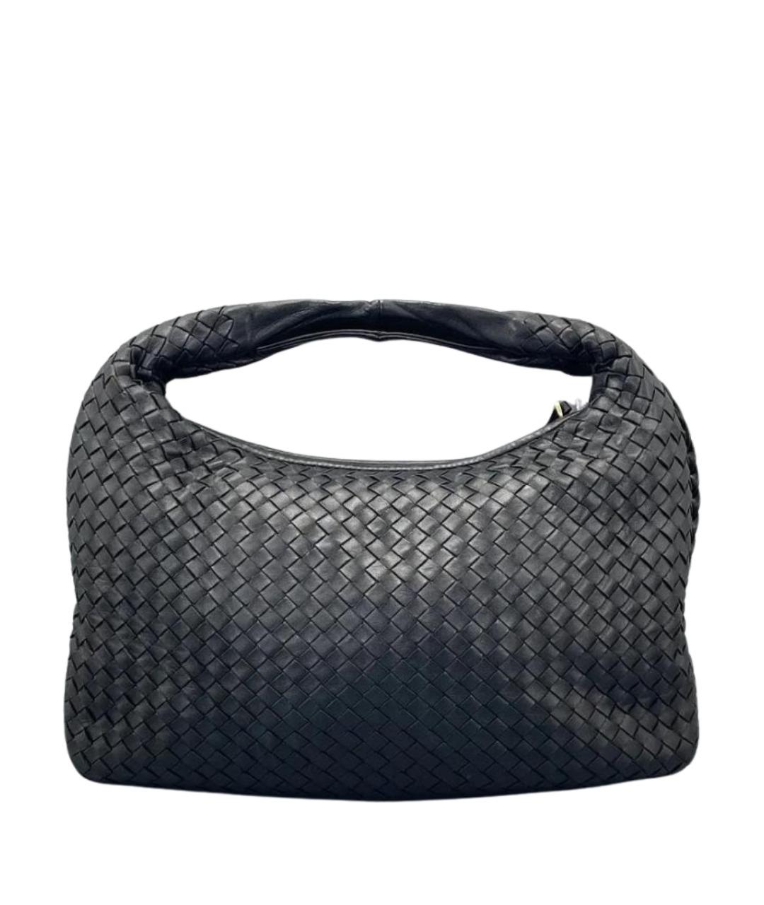 BOTTEGA VENETA Черная кожаная сумка через плечо, фото 1