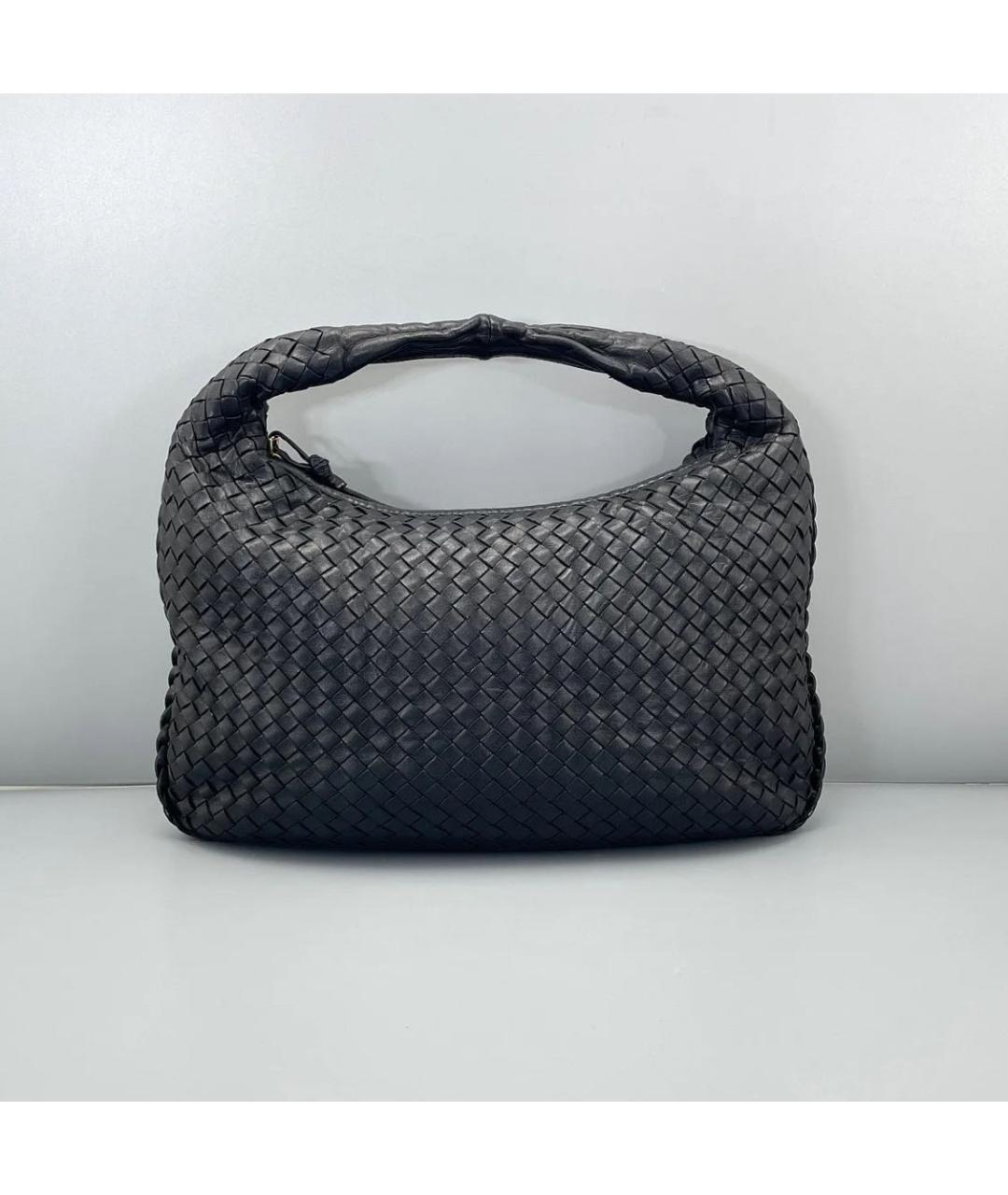 BOTTEGA VENETA Черная кожаная сумка через плечо, фото 3