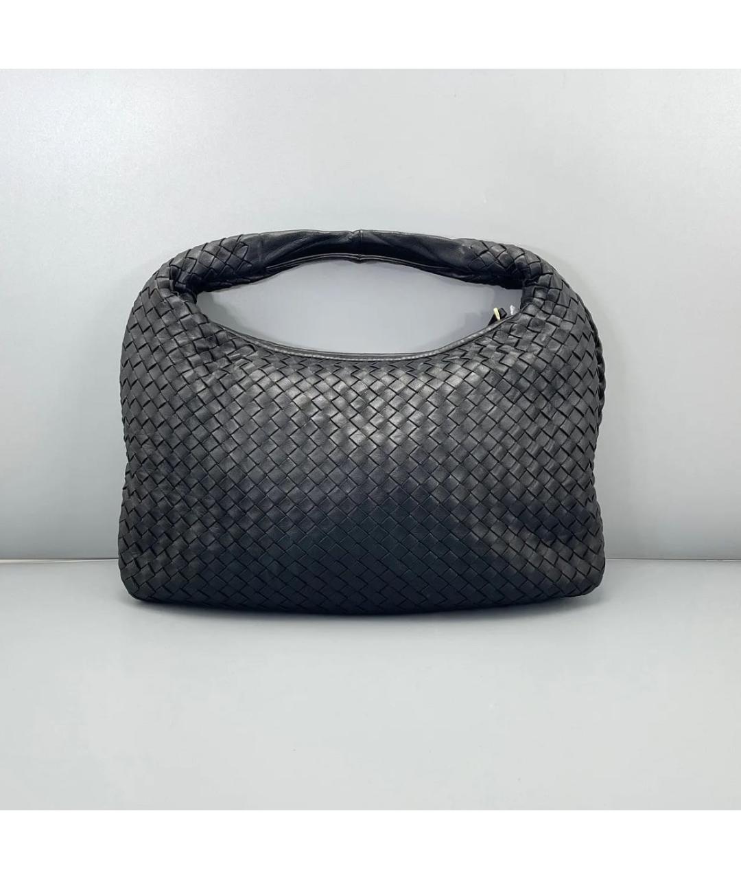 BOTTEGA VENETA Черная кожаная сумка через плечо, фото 6