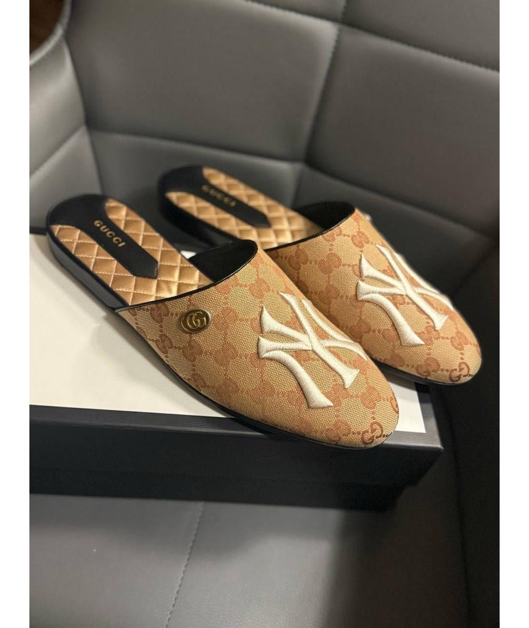 GUCCI Бежевые мюли, фото 2