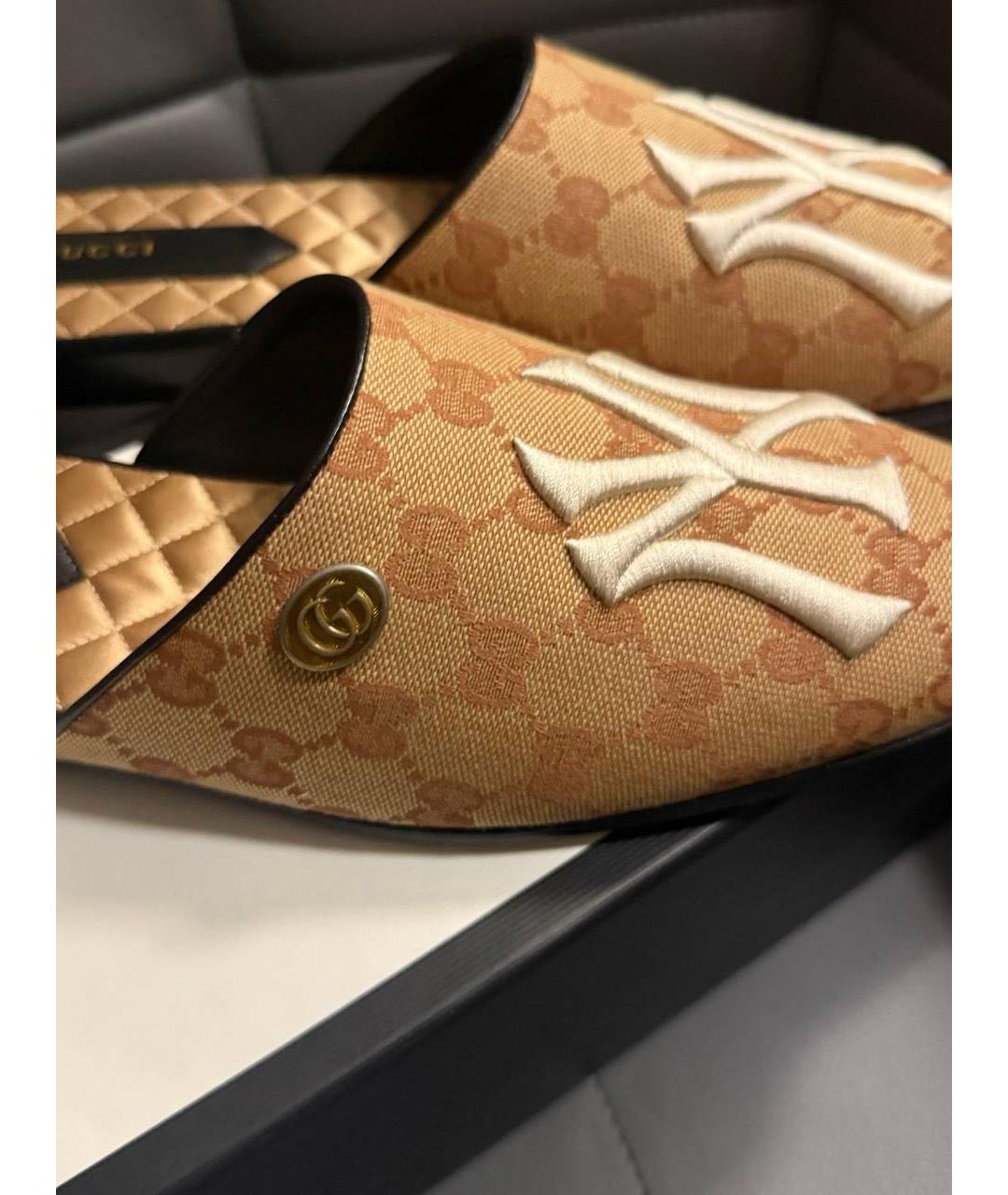 GUCCI Бежевые мюли, фото 3