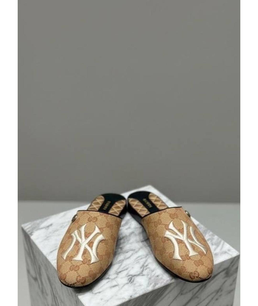 GUCCI Бежевые мюли, фото 5