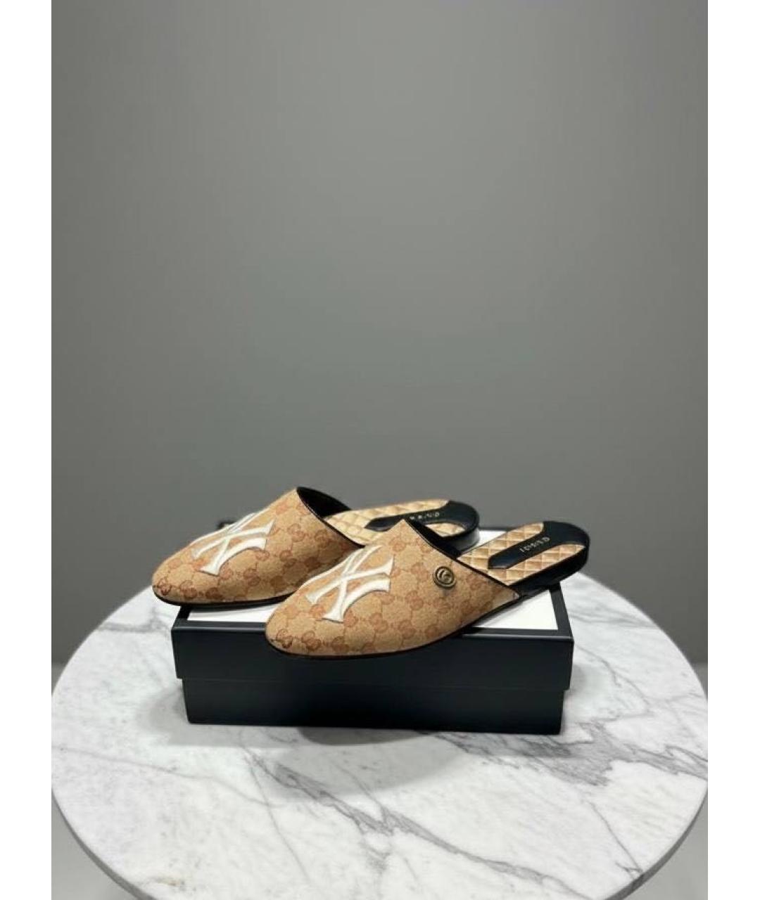 GUCCI Бежевые мюли, фото 8