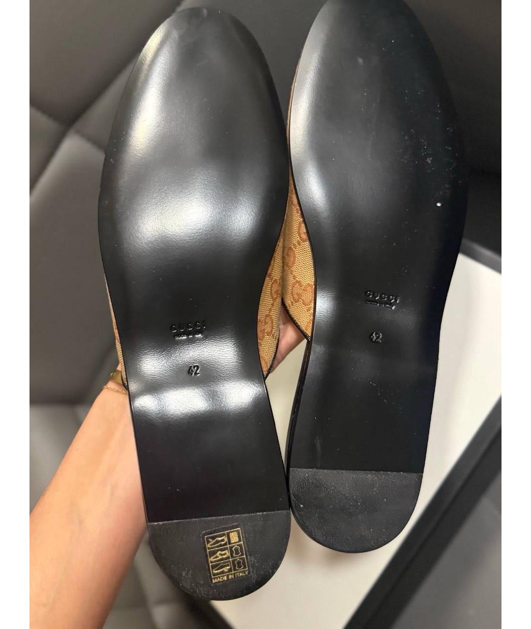 GUCCI Бежевые мюли, фото 7