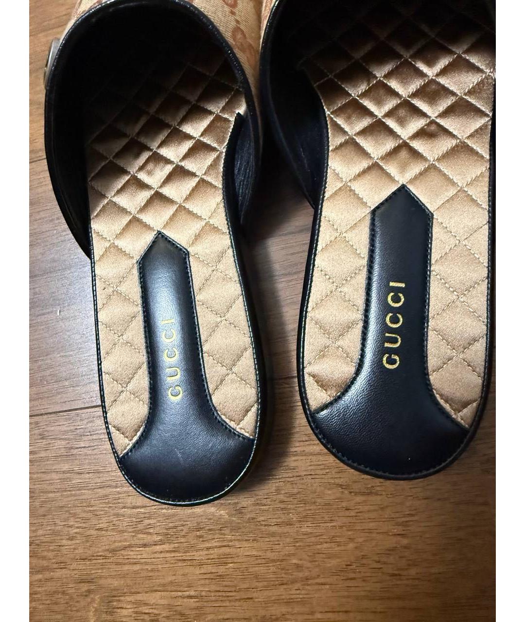 GUCCI Бежевые мюли, фото 6