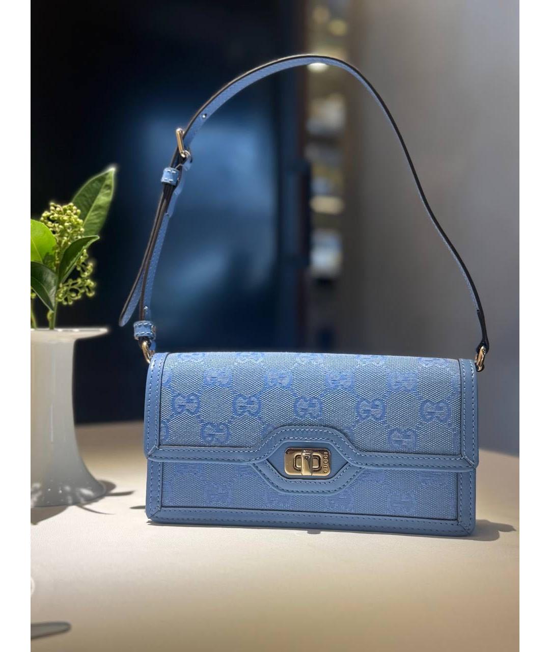 GUCCI Голубая сумка через плечо, фото 5