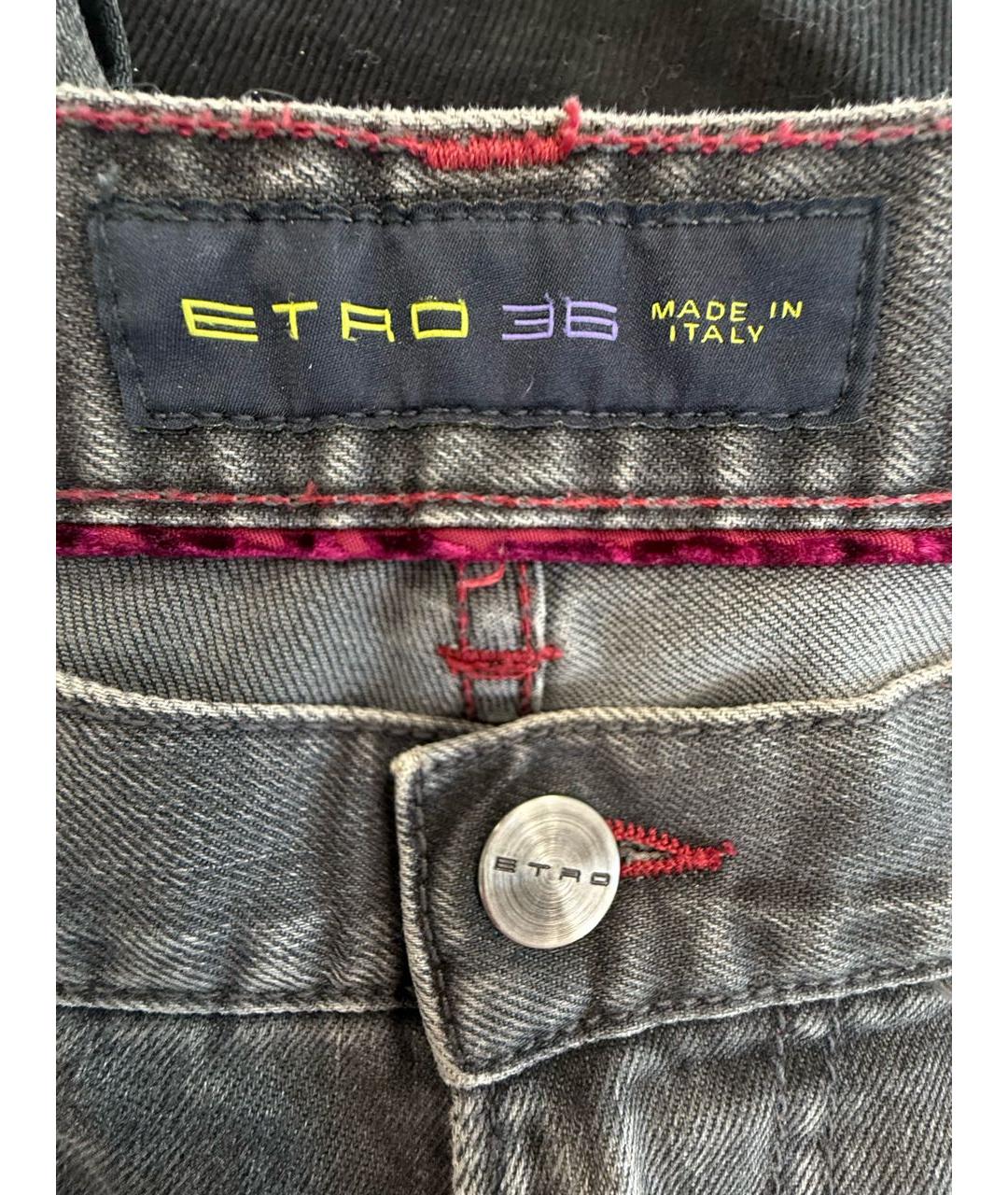 ETRO Серые хлопковые джинсы, фото 3