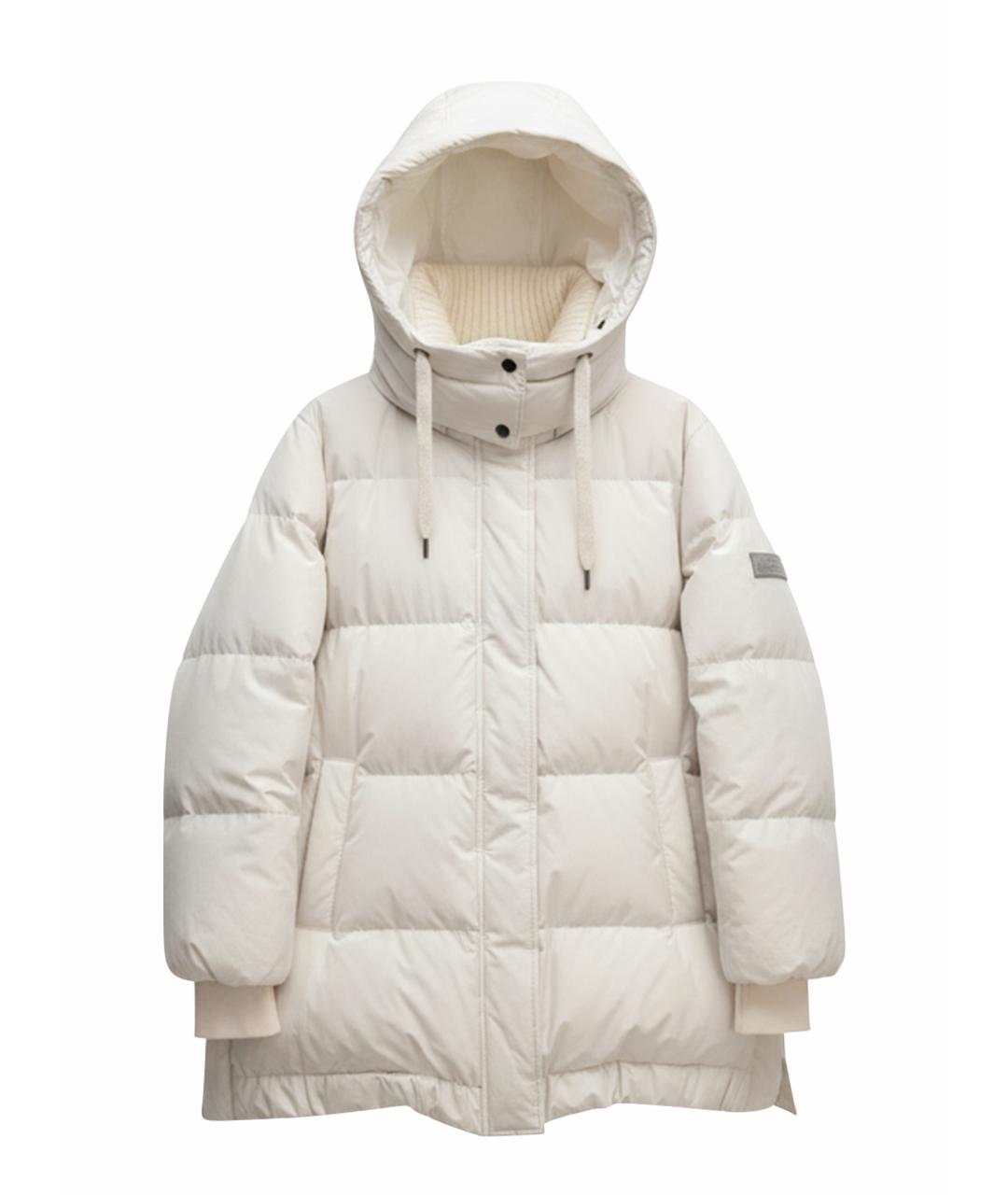 BRUNELLO CUCINELLI Белый полиэстеровый пуховик, фото 1