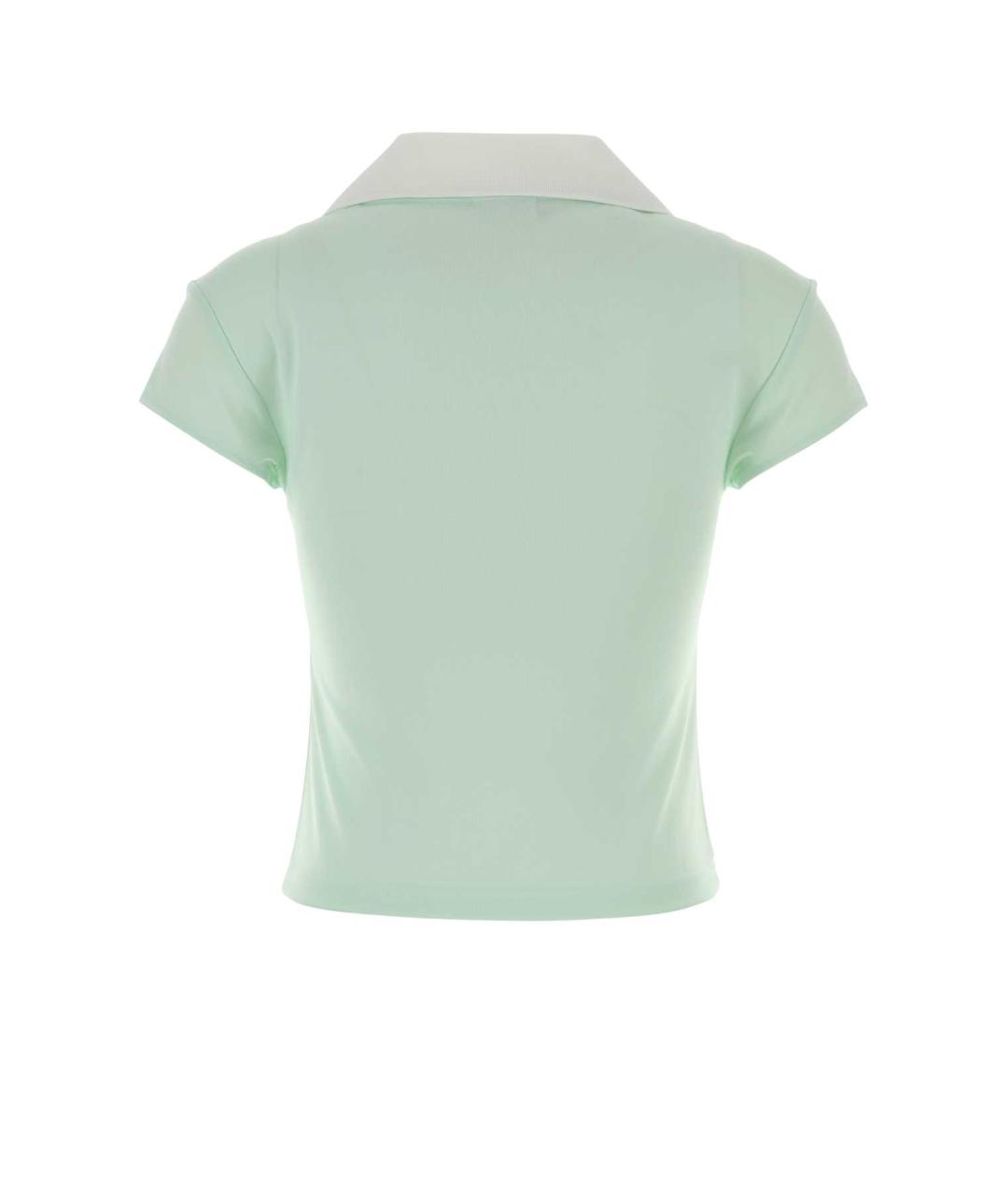 COURREGES Зеленая полиэстеровая футболка, фото 2